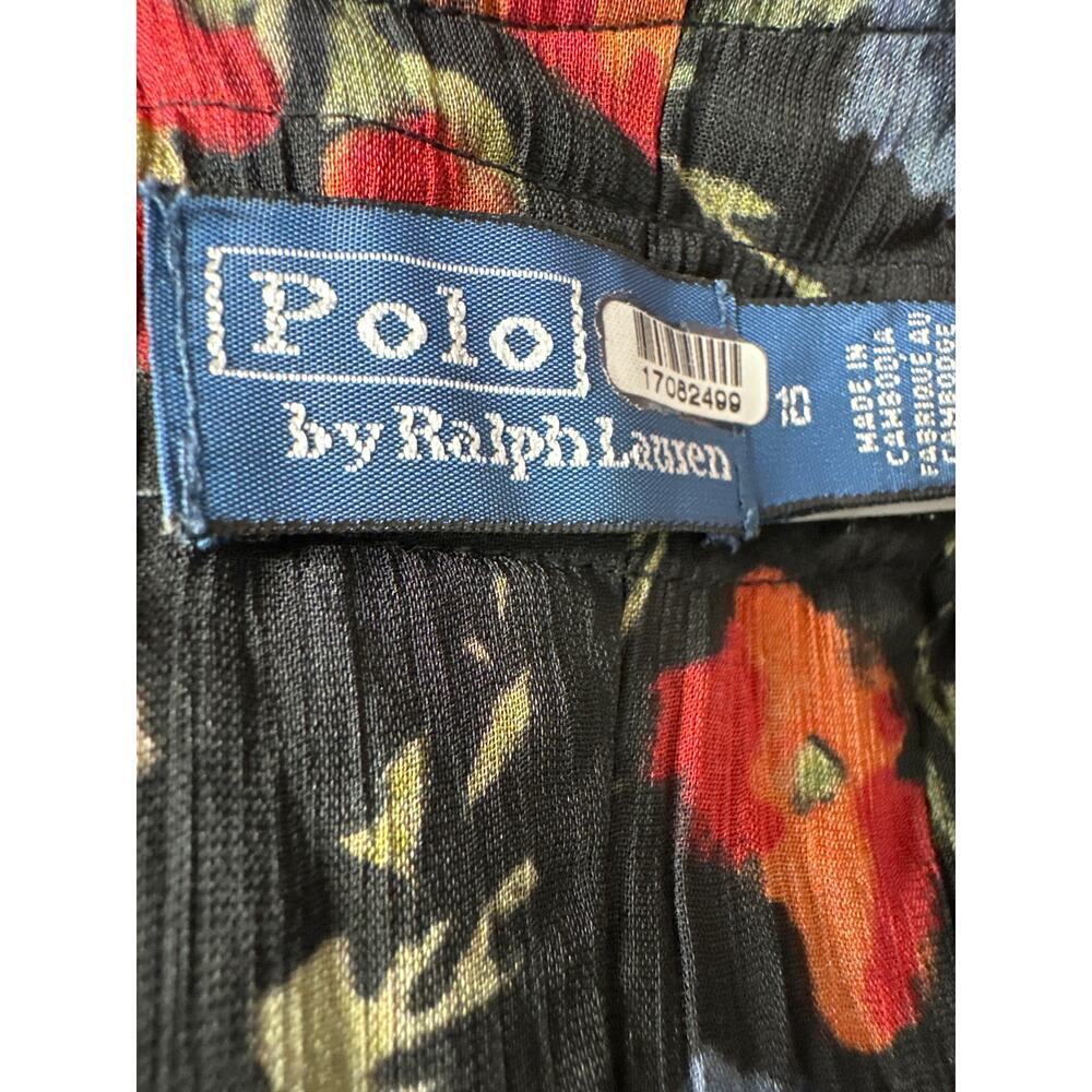 Polo by Ralph Lauren Corset Dress Floral Chiffon Sleeveless Maxi Multicolor 10 - Picture 7 of 9